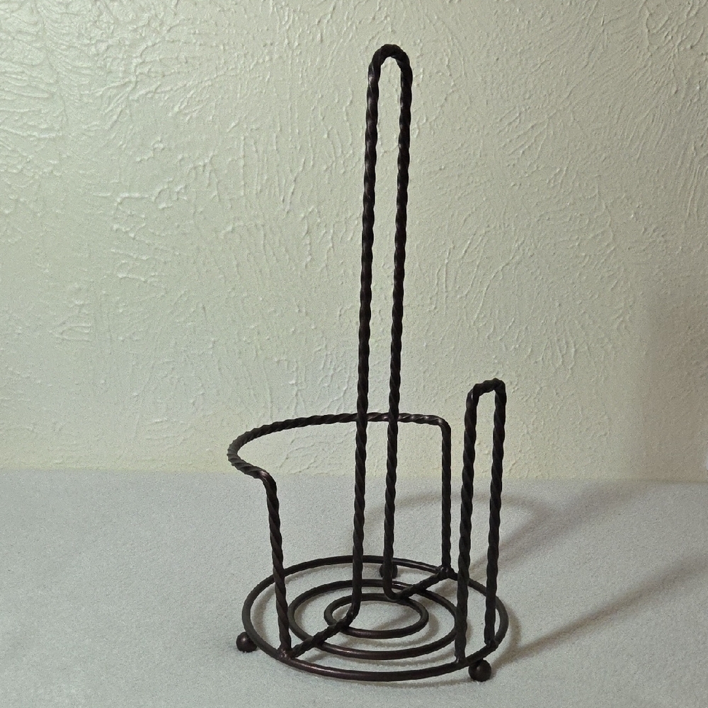 Black Metal Paper Towel Holder